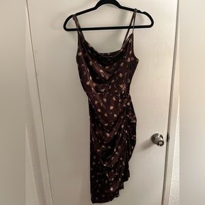 Velvet floral dress